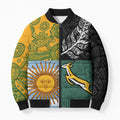 Personalised Rugby 2025 Championship Bomber Puffer Jacket Combination of Southern Hemisphere Countries - Aussie Hoodie
