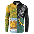 Personalised Rugby 2025 Championship Button Sweatshirt Combination of Southern Hemisphere Countries - Aussie Hoodie