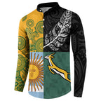Personalised Rugby 2025 Championship Button Sweatshirt Combination of Southern Hemisphere Countries - Aussie Hoodie