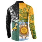 Personalised Rugby 2025 Championship Button Sweatshirt Combination of Southern Hemisphere Countries - Aussie Hoodie