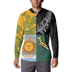 Personalised Rugby 2025 Championship Button Sweatshirt Combination of Southern Hemisphere Countries - Aussie Hoodie