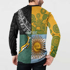 Personalised Rugby 2025 Championship Button Sweatshirt Combination of Southern Hemisphere Countries - Aussie Hoodie