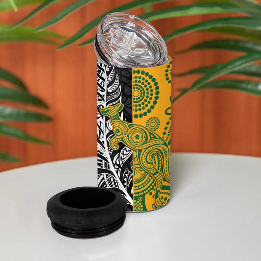 Rugby 2025 Championship 4 in 1 Can Cooler Tumbler Combination of Southern Hemisphere Countries - Aussie Hoodie