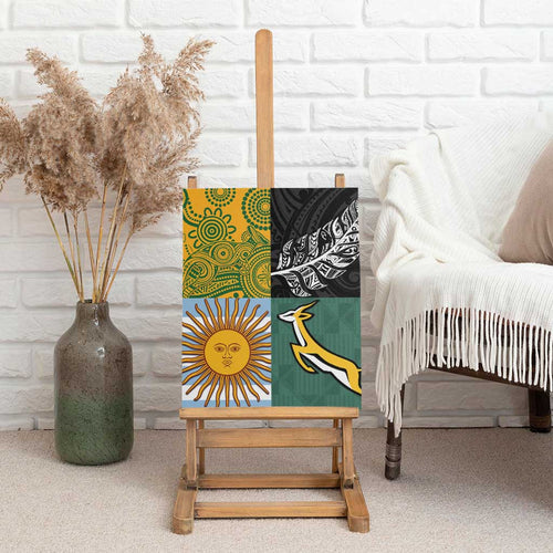 Rugby 2025 Championship Canvas Wall Art Combination of Southern Hemisphere Countries - Aussie Hoodie