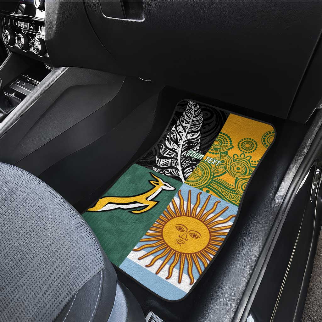 Rugby 2025 Championship Car Mats Combination of Southern Hemisphere Countries - Aussie Hoodie