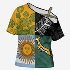 Personalised Rugby 2025 Championship Cross Shoulder Shirt Combination of Southern Hemisphere Countries - Aussie Hoodie