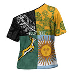 Personalised Rugby 2025 Championship Cross Shoulder Shirt Combination of Southern Hemisphere Countries - Aussie Hoodie