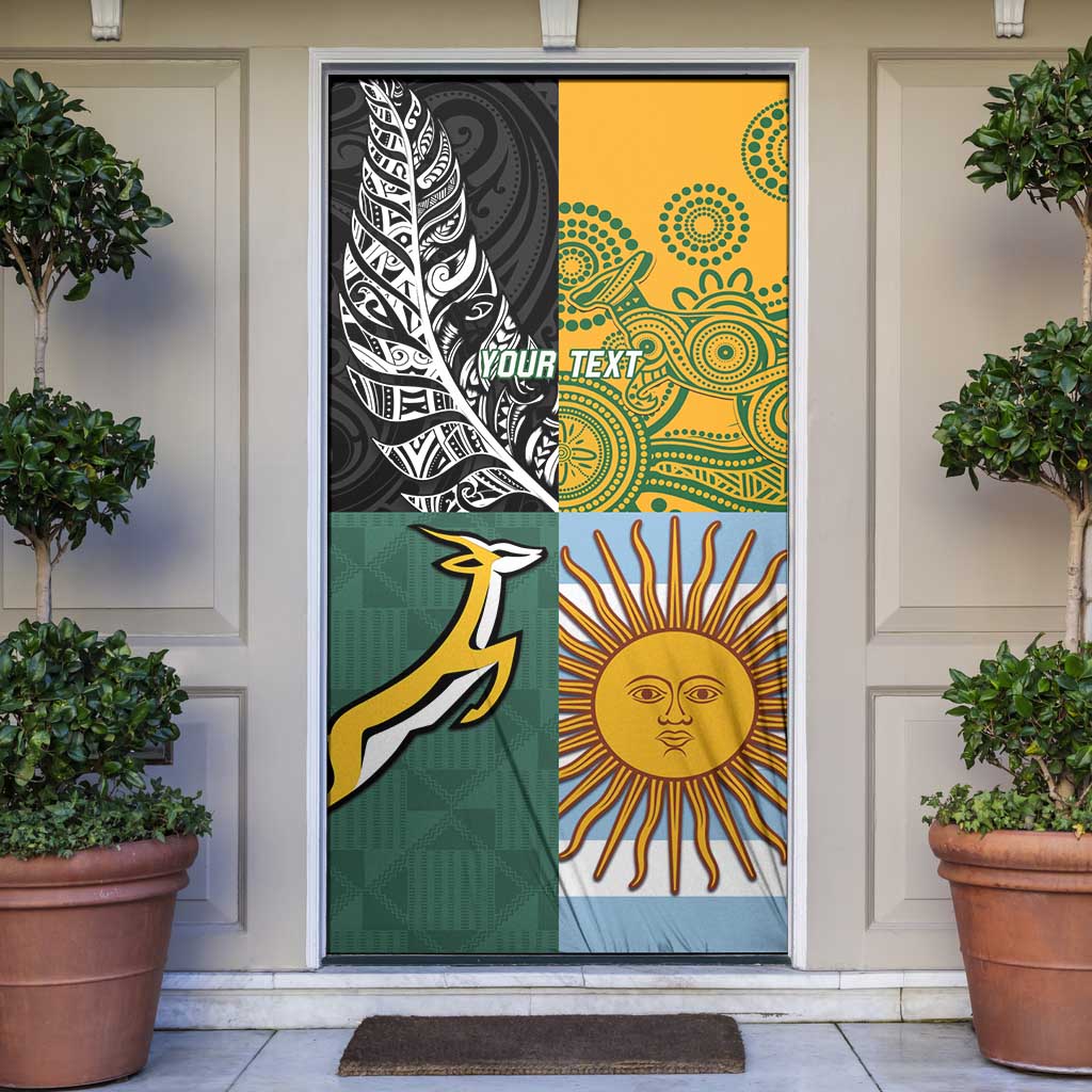 Personalised Rugby 2025 Championship Door Cover Combination of Southern Hemisphere Countries - Aussie Hoodie