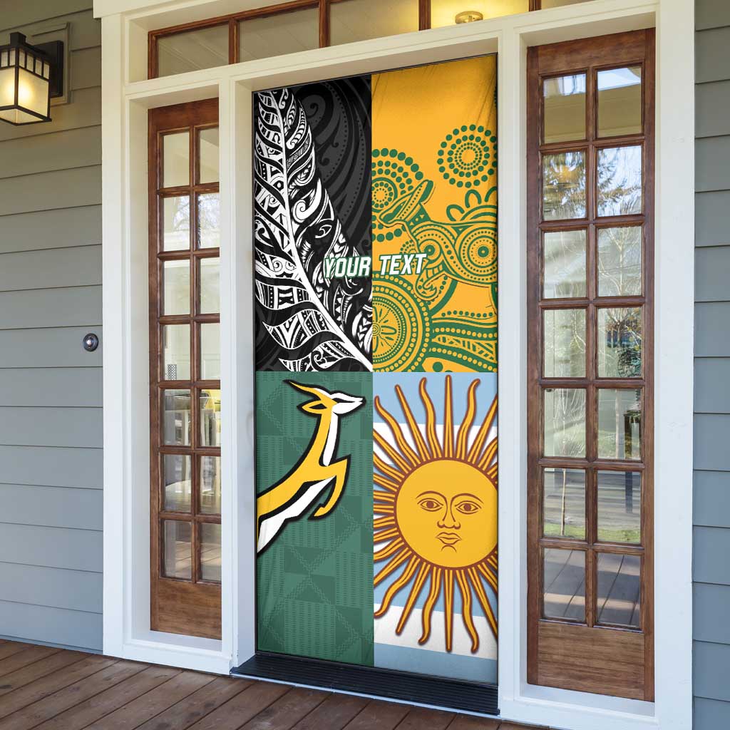 Personalised Rugby 2025 Championship Door Cover Combination of Southern Hemisphere Countries - Aussie Hoodie