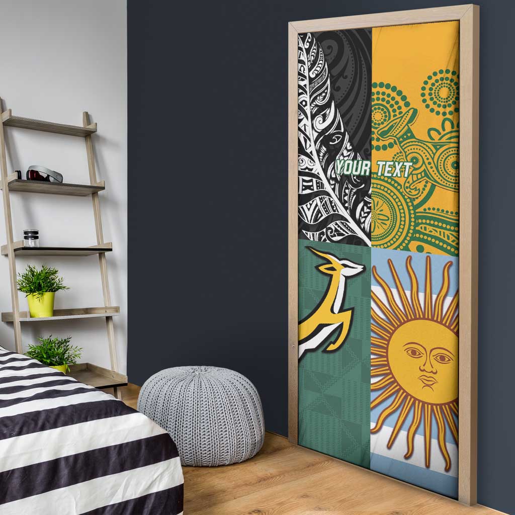 Personalised Rugby 2025 Championship Door Cover Combination of Southern Hemisphere Countries - Aussie Hoodie