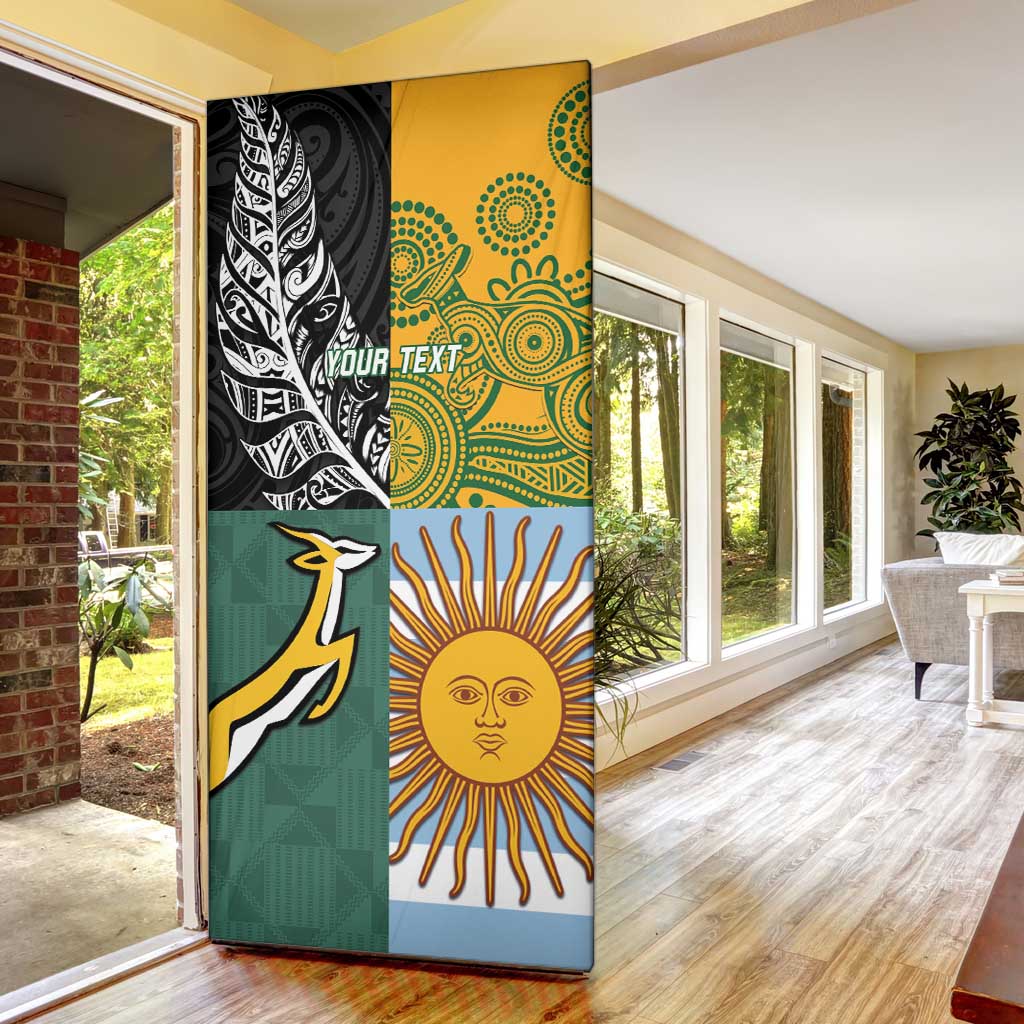 Personalised Rugby 2025 Championship Door Cover Combination of Southern Hemisphere Countries - Aussie Hoodie