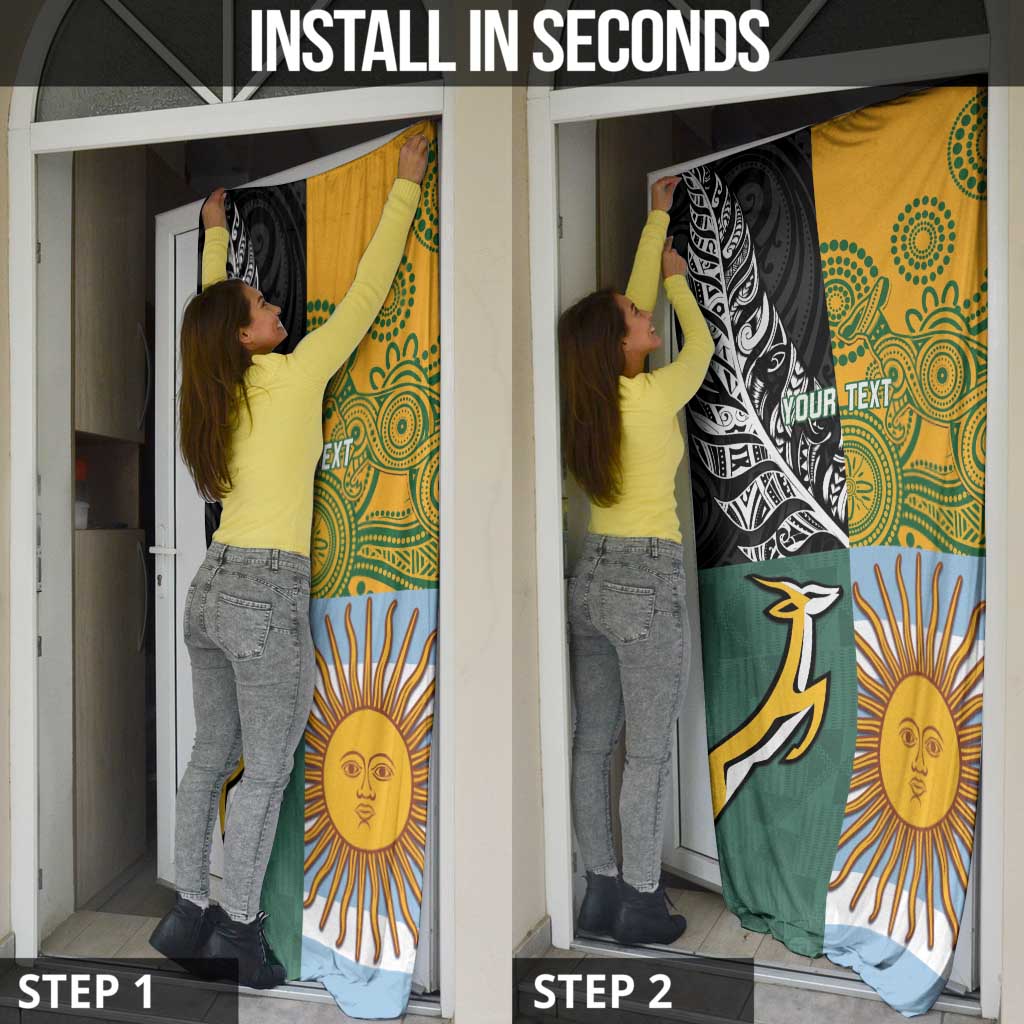 Personalised Rugby 2025 Championship Door Cover Combination of Southern Hemisphere Countries - Aussie Hoodie