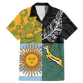 Personalised Rugby 2025 Championship Family Matching Mermaid Dress and Hawaiian Shirt Combination of Southern Hemisphere Countries - Aussie Hoodie