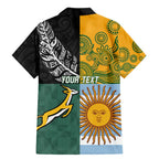 Personalised Rugby 2025 Championship Family Matching Mermaid Dress and Hawaiian Shirt Combination of Southern Hemisphere Countries - Aussie Hoodie