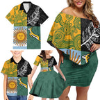 Personalised Rugby 2025 Championship Family Matching Off Shoulder Short Dress and Hawaiian Shirt Combination of Southern Hemisphere Countries - Aussie Hoodie