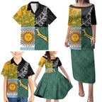 Personalised Rugby 2025 Championship Family Matching Puletasi and Hawaiian Shirt Combination of Southern Hemisphere Countries - Aussie Hoodie