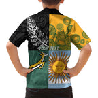 Personalised Rugby 2025 Championship Family Matching Summer Maxi Dress and Hawaiian Shirt Combination of Southern Hemisphere Countries - Aussie Hoodie