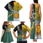 Personalised Rugby 2025 Championship Family Matching Tank Maxi Dress and Hawaiian Shirt Combination of Southern Hemisphere Countries - Aussie Hoodie