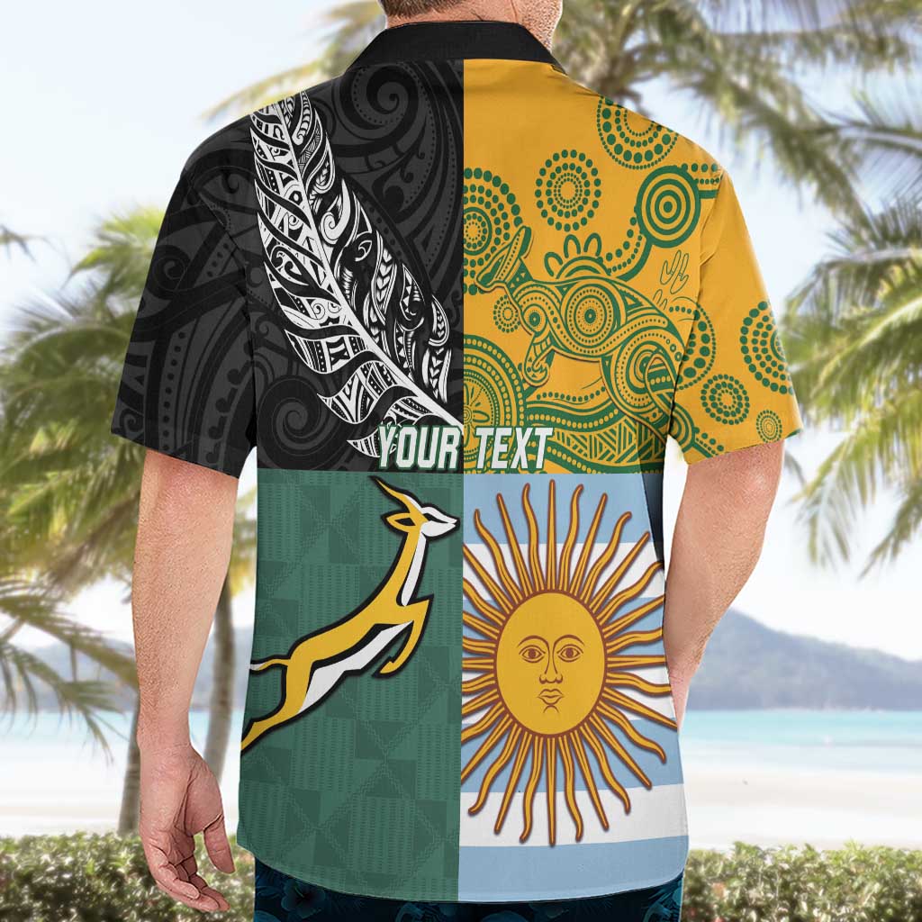 Personalised Rugby 2025 Championship Hawaiian Shirt Combination of Southern Hemisphere Countries - Aussie Hoodie