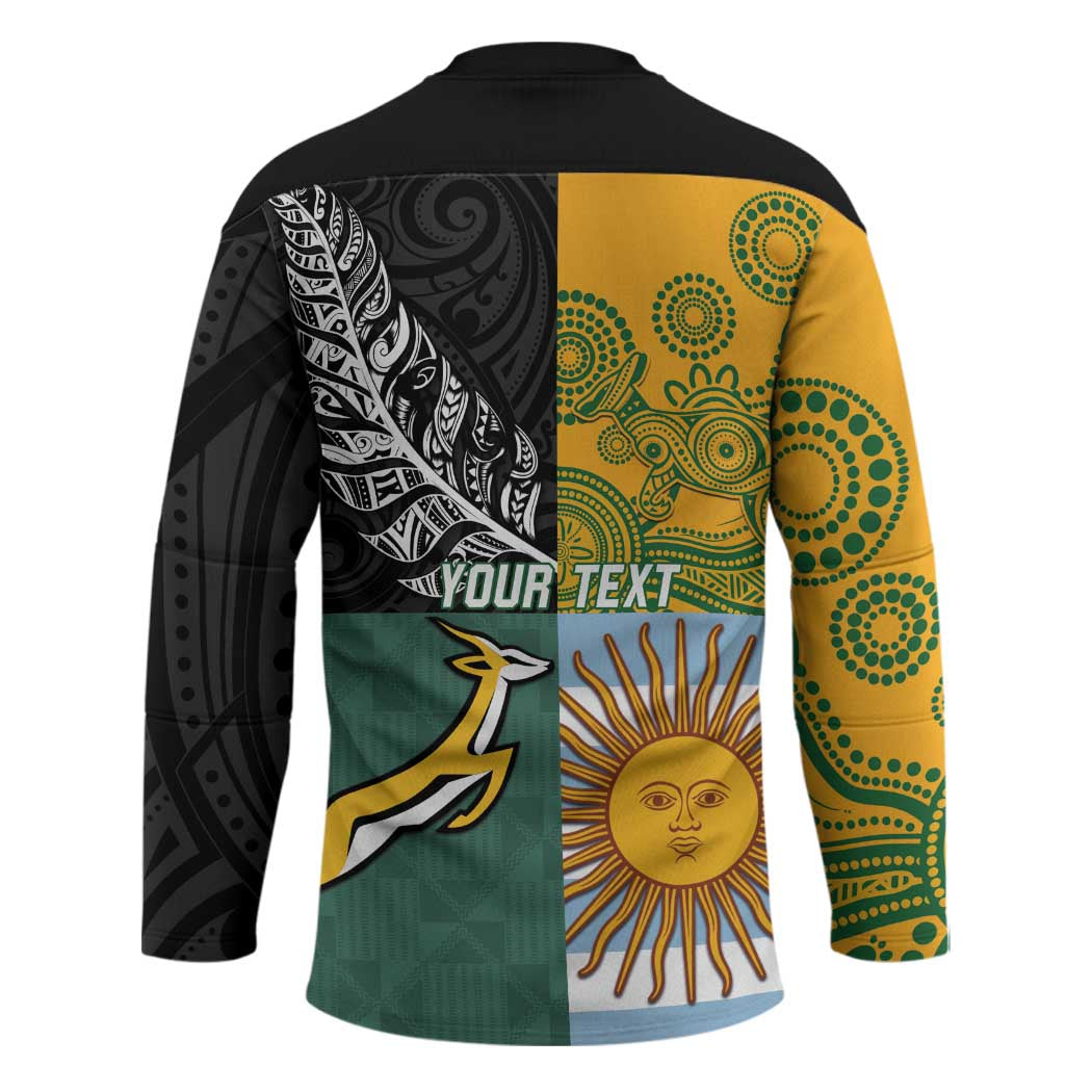 Personalised Rugby 2025 Championship Hockey Jersey Combination of Southern Hemisphere Countries - Aussie Hoodie