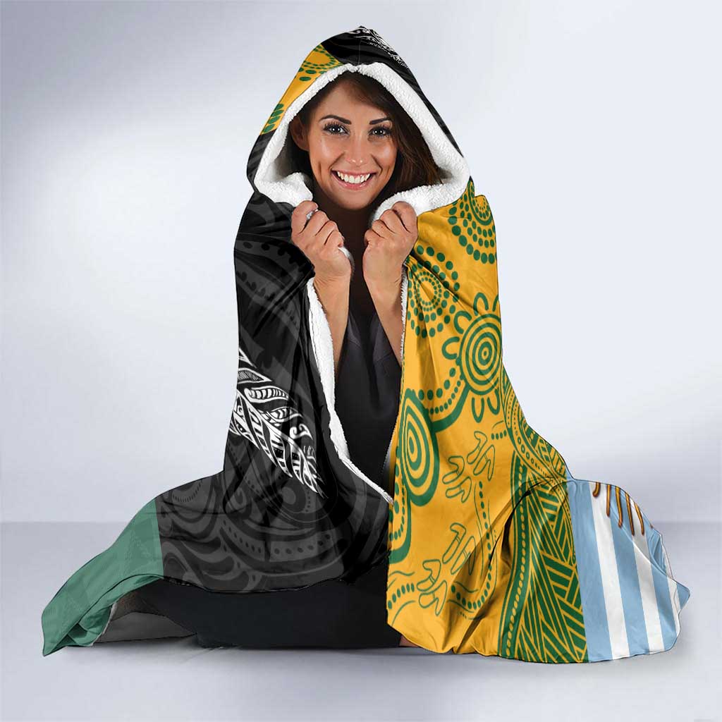 Rugby 2025 Championship Hooded Blanket Combination of Southern Hemisphere Countries - Aussie Hoodie
