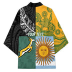 Personalised Rugby 2025 Championship Kimono Combination of Southern Hemisphere Countries - Aussie Hoodie