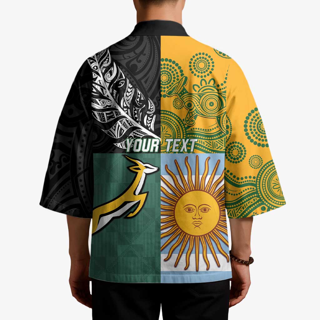 Personalised Rugby 2025 Championship Kimono Combination of Southern Hemisphere Countries - Aussie Hoodie