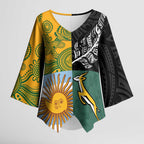 Personalised Rugby 2025 Championship Kimono Sleeve Blouse Combination of Southern Hemisphere Countries - Aussie Hoodie
