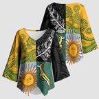 Personalised Rugby 2025 Championship Kimono Sleeve Blouse Combination of Southern Hemisphere Countries - Aussie Hoodie