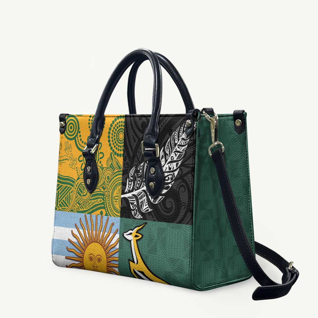 Rugby 2025 Championship Leather Bag Combination of Southern Hemisphere Countries - Aussie Hoodie