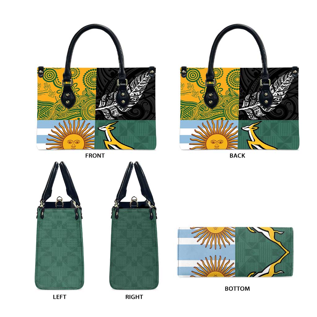 Rugby 2025 Championship Leather Bag Combination of Southern Hemisphere Countries - Aussie Hoodie