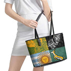Rugby 2025 Championship Leather Tote Bag Combination of Southern Hemisphere Countries - Aussie Hoodie