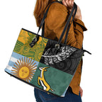 Rugby 2025 Championship Leather Tote Bag Combination of Southern Hemisphere Countries - Aussie Hoodie