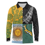 Personalised Rugby 2025 Championship Long Sleeve Polo Shirt Combination of Southern Hemisphere Countries - Aussie Hoodie