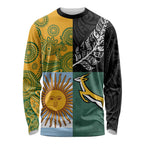 Personalised Rugby 2025 Championship Long Sleeve Shirt Combination of Southern Hemisphere Countries - Aussie Hoodie