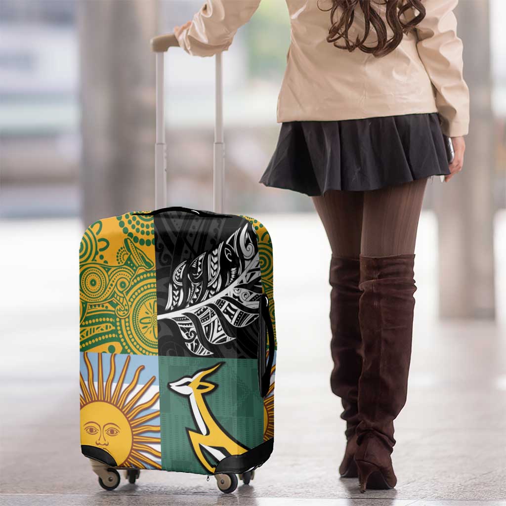 Rugby 2025 Championship Luggage Cover Combination of Southern Hemisphere Countries - Aussie Hoodie