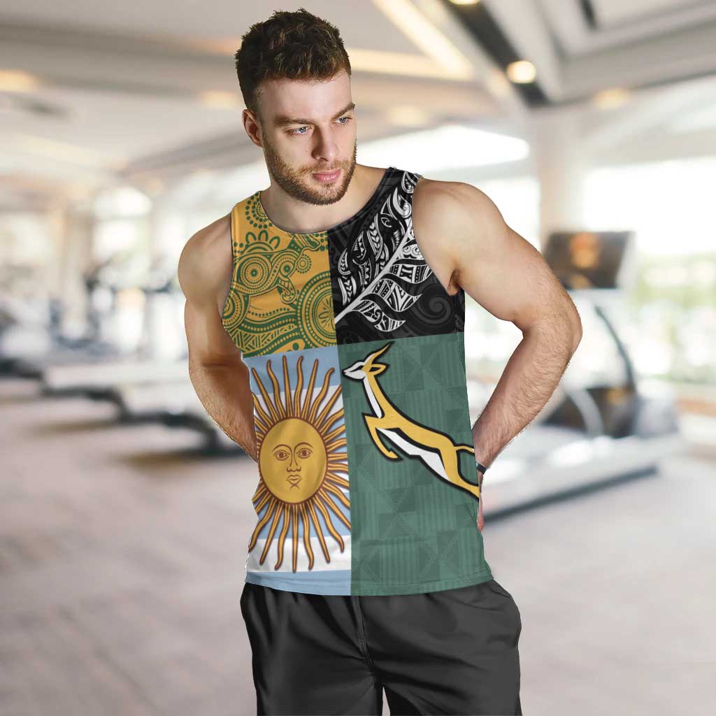 Personalised Rugby 2025 Championship Men Tank Top Combination of Southern Hemisphere Countries - Aussie Hoodie