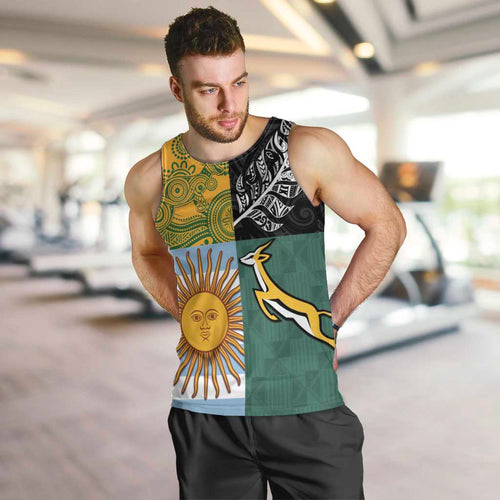 Personalised Rugby 2025 Championship Men Tank Top Combination of Southern Hemisphere Countries - Aussie Hoodie