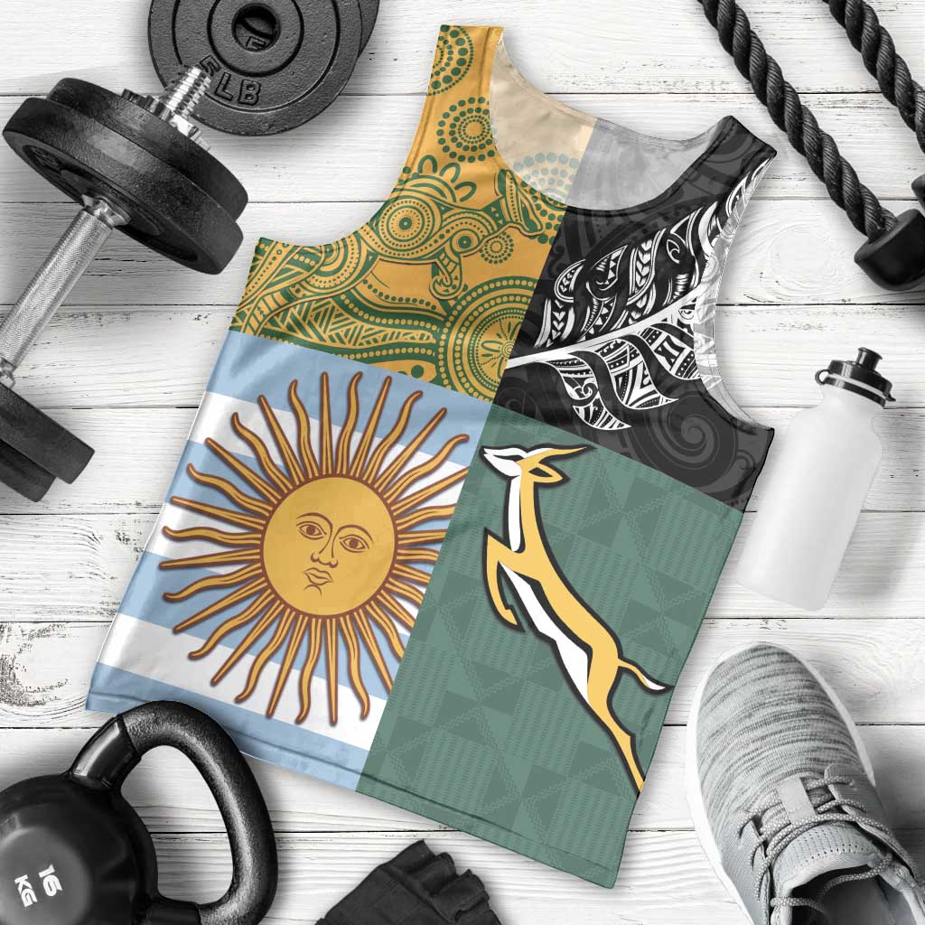 Personalised Rugby 2025 Championship Men Tank Top Combination of Southern Hemisphere Countries - Aussie Hoodie