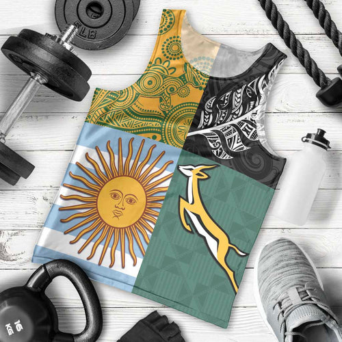 Personalised Rugby 2025 Championship Men Tank Top Combination of Southern Hemisphere Countries - Aussie Hoodie