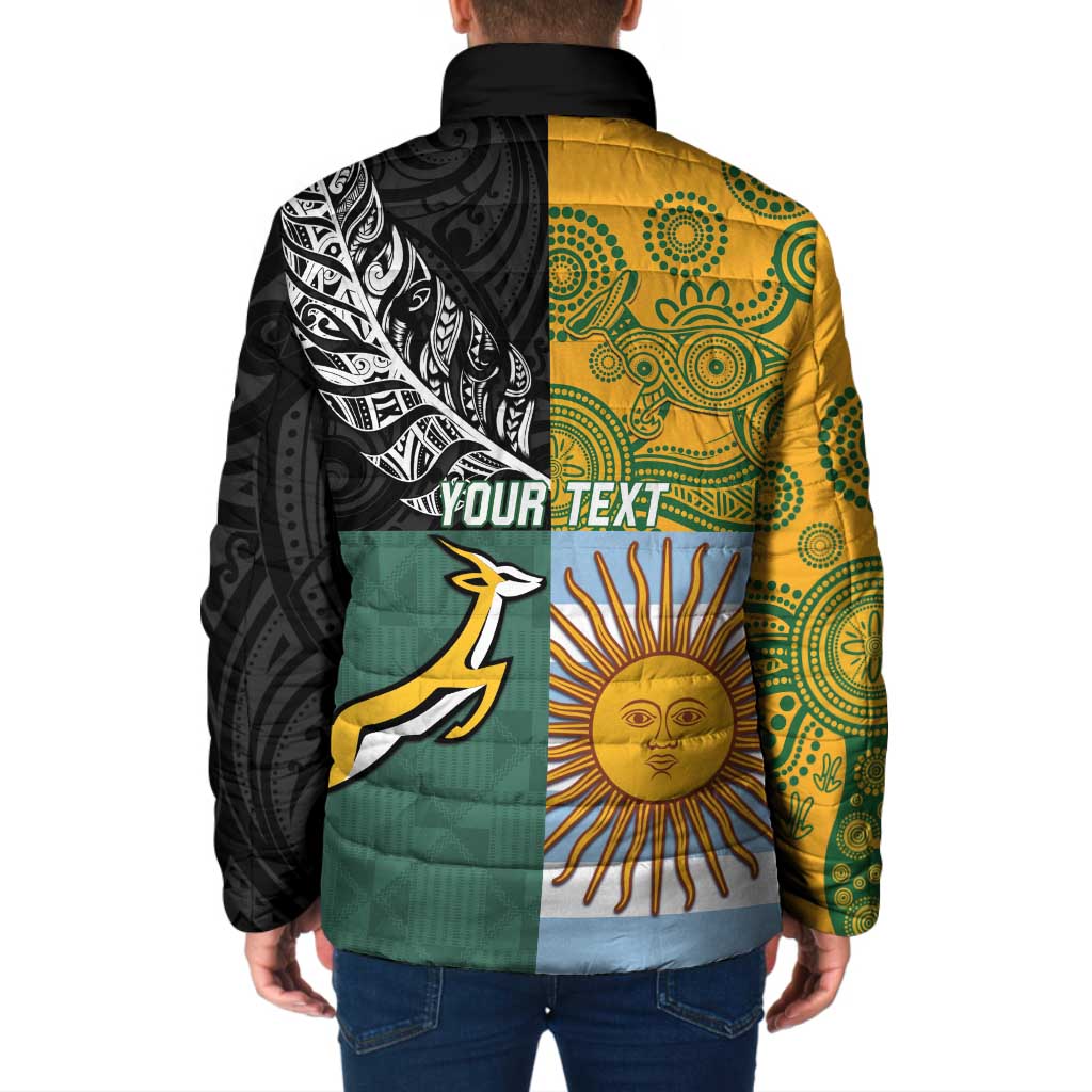 Personalised Rugby 2025 Championship Padded Jacket Combination of Southern Hemisphere Countries - Aussie Hoodie