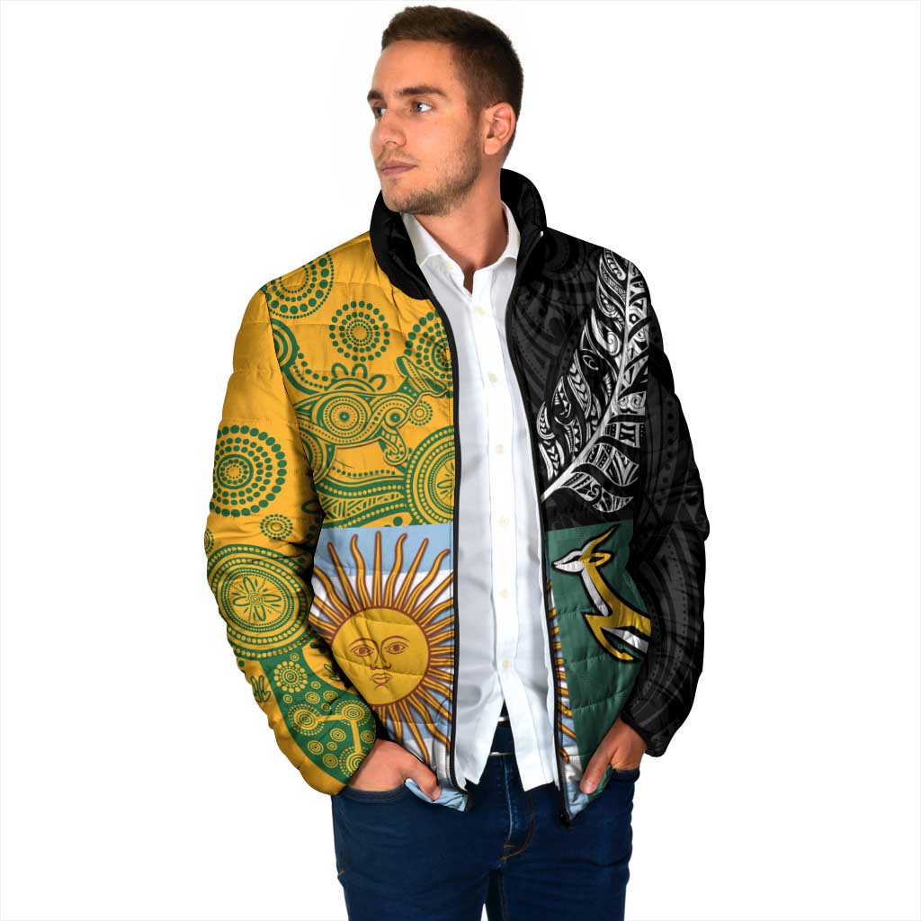 Personalised Rugby 2025 Championship Padded Jacket Combination of Southern Hemisphere Countries - Aussie Hoodie