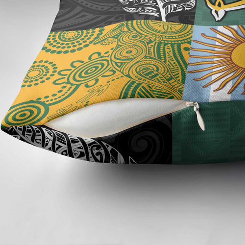 Rugby 2025 Championship Pillow Cover Combination of Southern Hemisphere Countries - Aussie Hoodie
