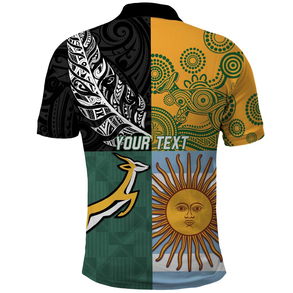 Personalised Rugby 2025 Championship Polo Shirt Combination of Southern Hemisphere Countries - Aussie Hoodie