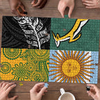 Rugby 2025 Championship Puzzle Combination of Southern Hemisphere Countries - Aussie Hoodie