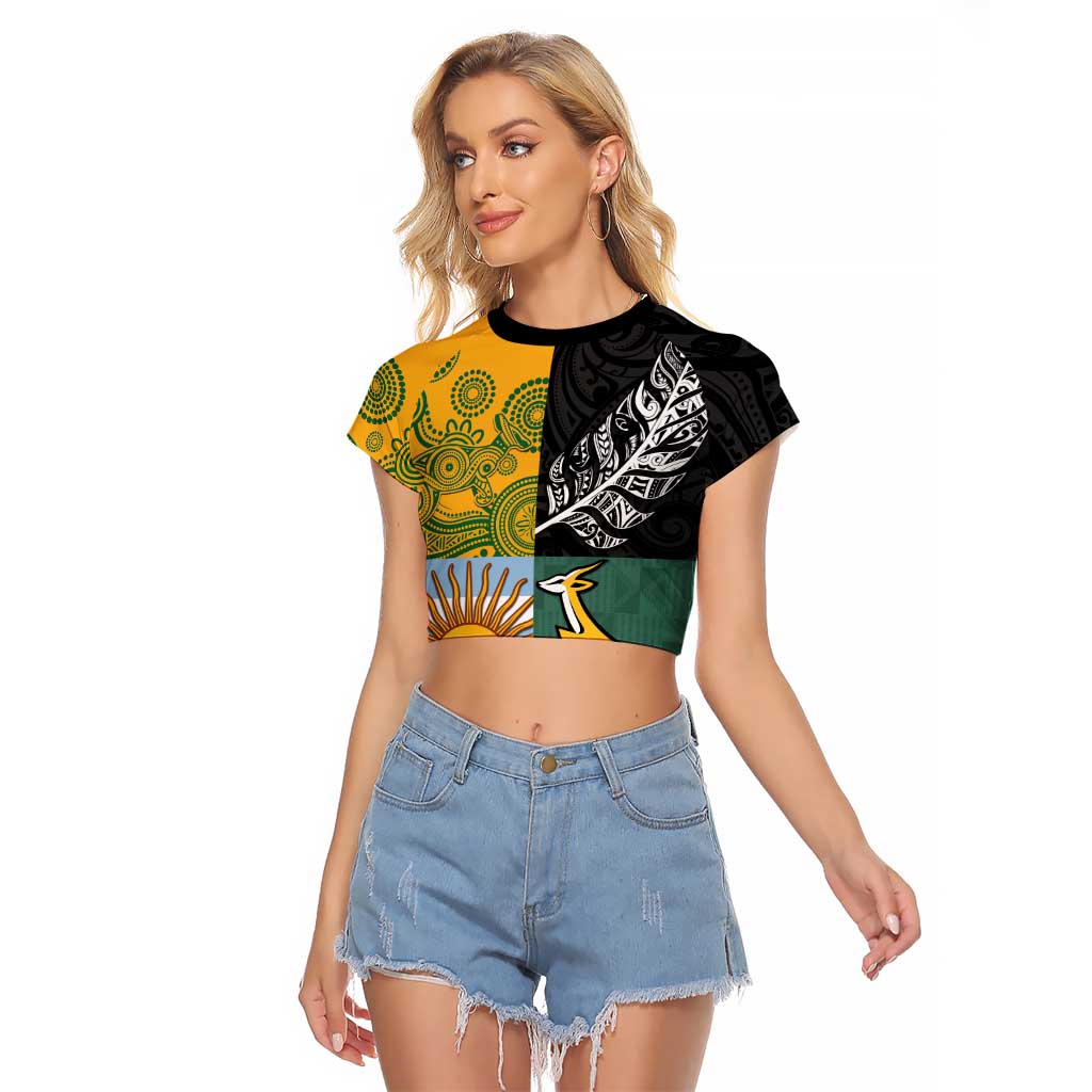 Personalised Rugby 2025 Championship Raglan Cropped T Shirt Combination of Southern Hemisphere Countries - Aussie Hoodie