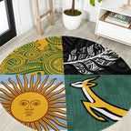 Rugby 2025 Championship Round Carpet Combination of Southern Hemisphere Countries - Aussie Hoodie