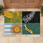 Rugby 2025 Championship Rubber Doormat Combination of Southern Hemisphere Countries - Aussie Hoodie