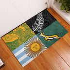 Rugby 2025 Championship Rubber Doormat Combination of Southern Hemisphere Countries - Aussie Hoodie