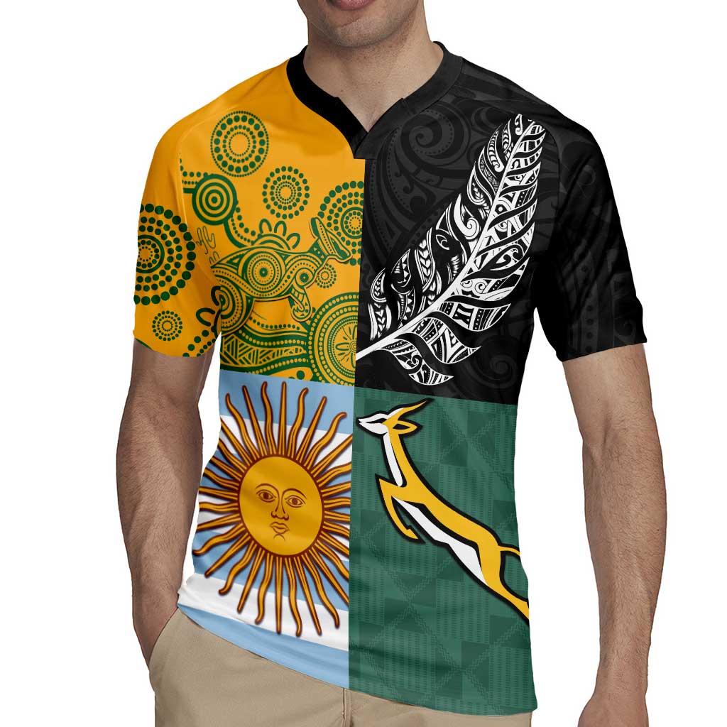 Personalised Rugby 2025 Championship Rugby Jersey Combination of Southern Hemisphere Countries - Aussie Hoodie